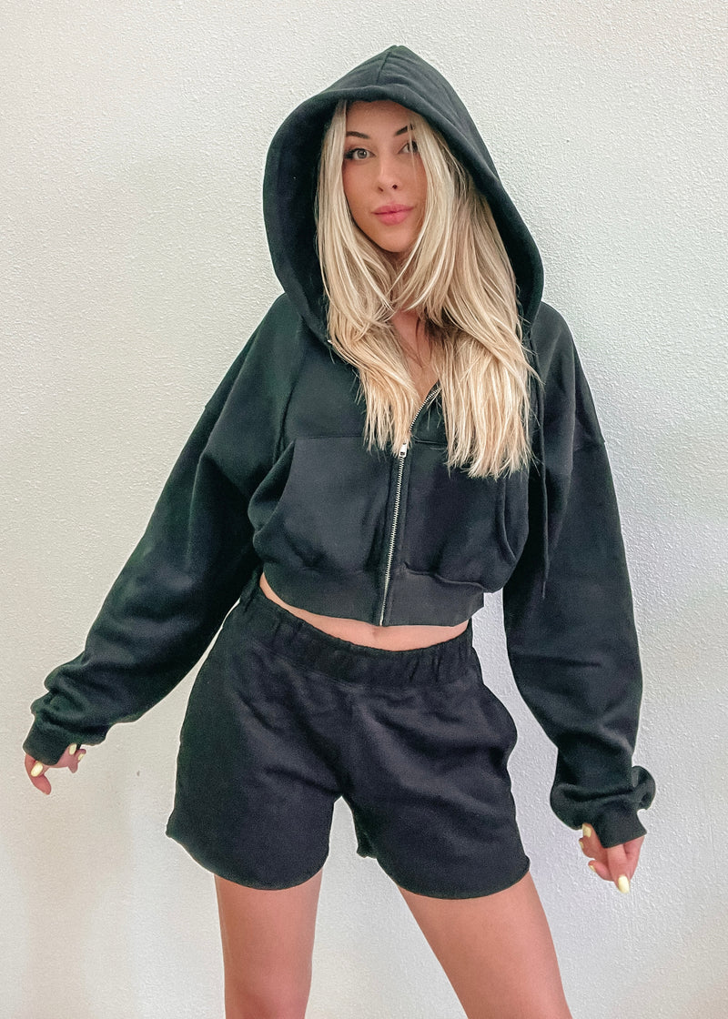 Patty Cropped Zip-Up Hoodie