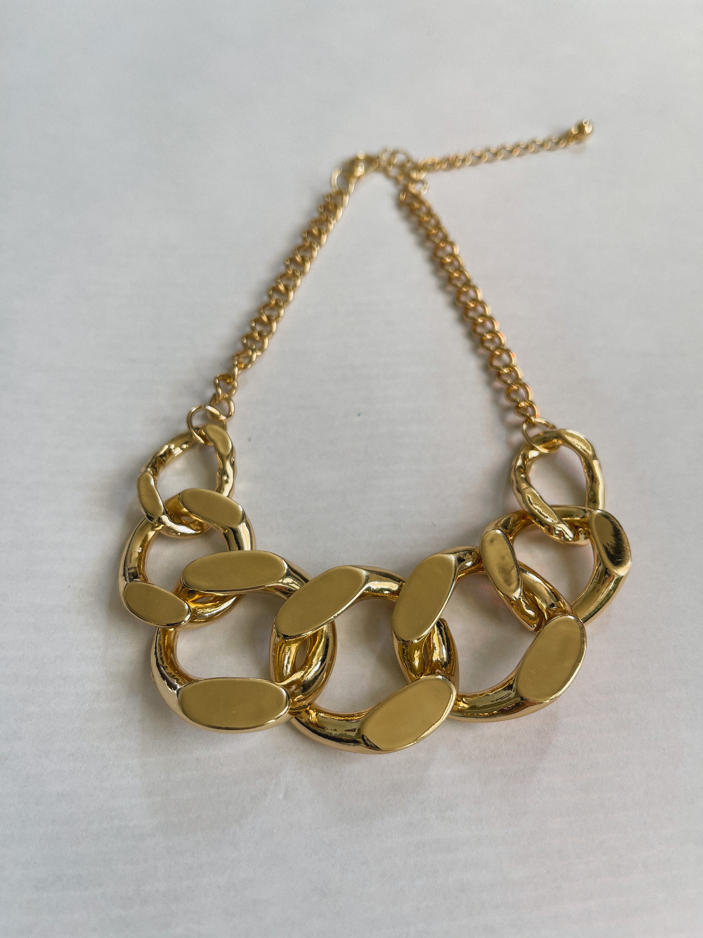 Titanium Necklace with Big Gold Circle Pendant | Nonita Jewelry